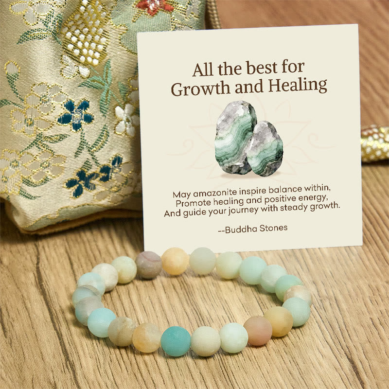 Buddha Stones All the Best for Love and Harmony Stone Quartz Bracelet Includes Gift Message Card