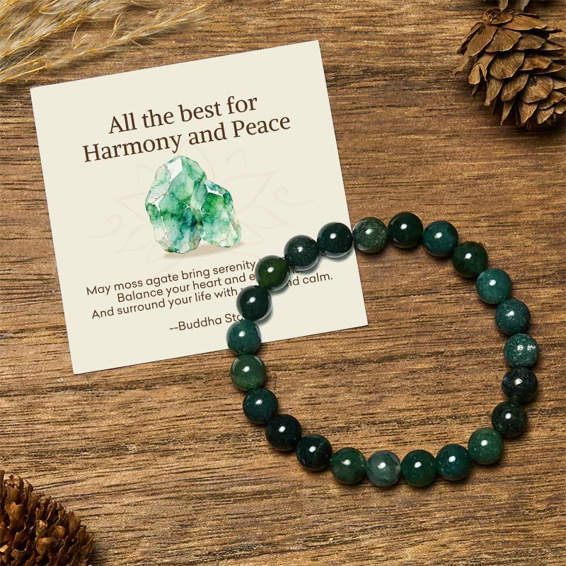 Buddha Stones All the Best for Love and Harmony Stone Quartz Bracelet Includes Gift Message Card