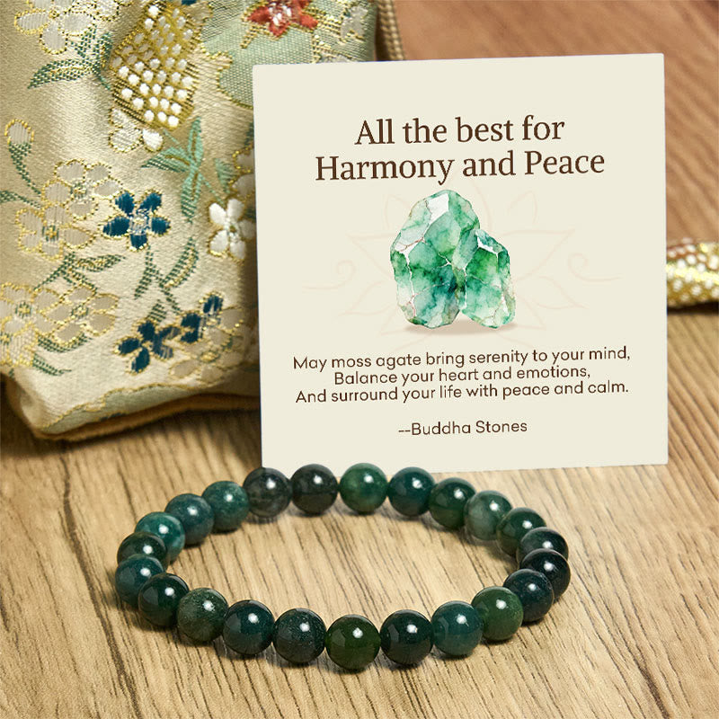 Buddha Stones All the Best for Love and Harmony Stone Quartz Bracelet Includes Gift Message Card