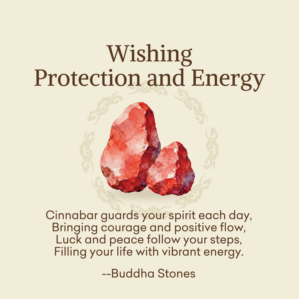 Buddha Stones Wishing Protection and Energy Cinnabar Bracelet Includes Gift Message Card