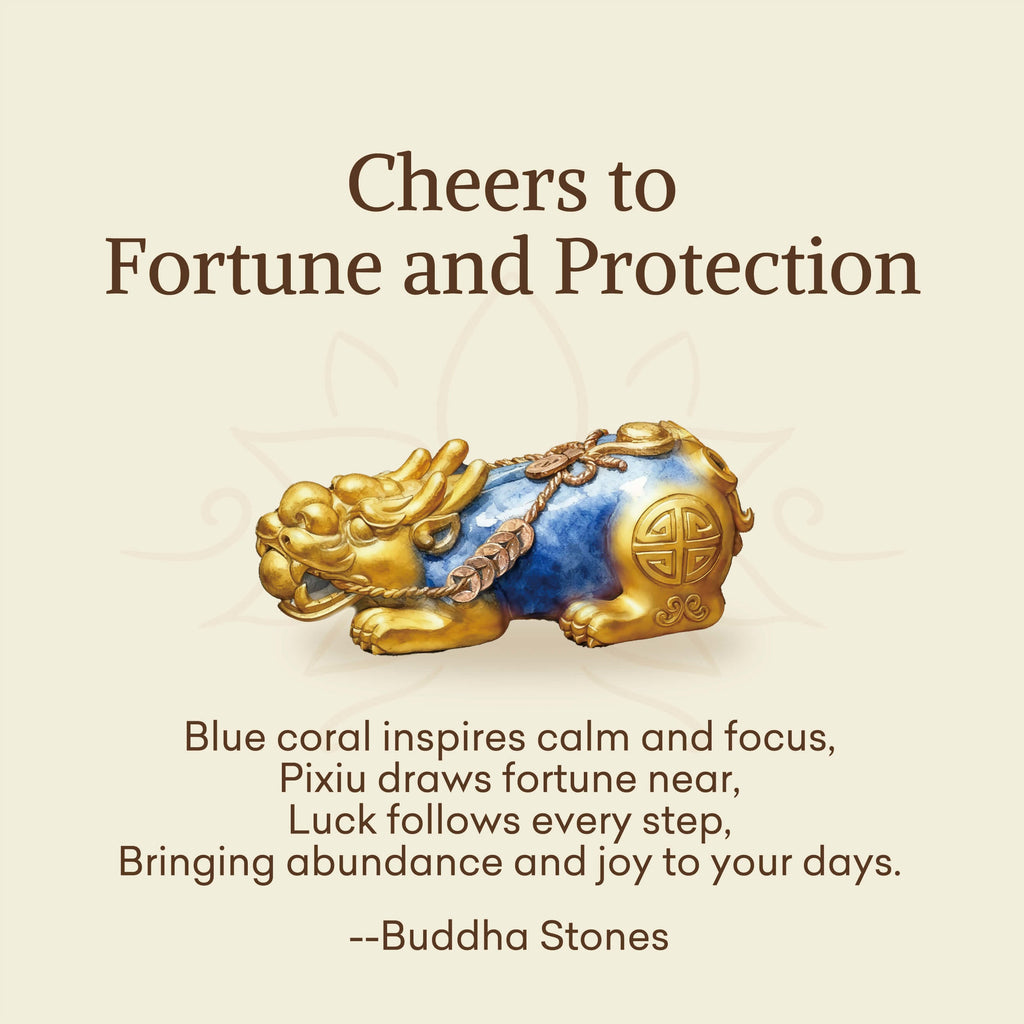 Buddha Stones Cheers to Fortune and Protection PiXiu Bracelet Includes Gift Message Card