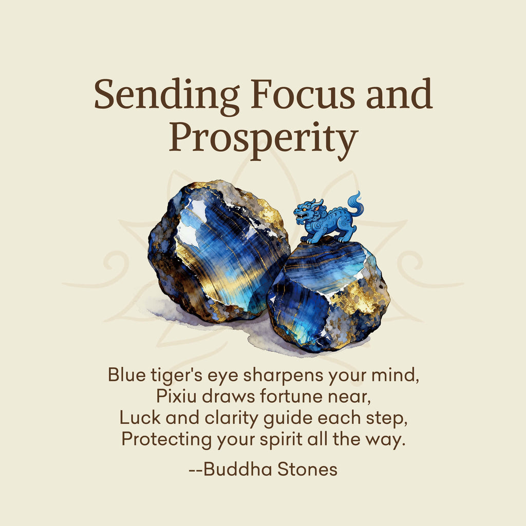 Buddha Stones Sending Focus and Prosperity Tiger Eye Pixiu Bracelet Includes Gift Message Card