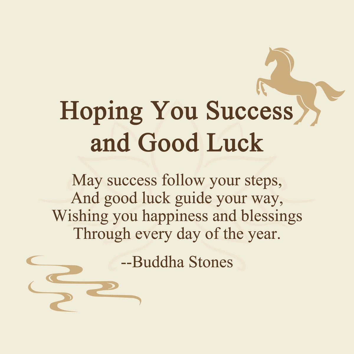 Buddha Stones Hoping You Success and Good Luck Year of the Horse Key Chain Includes Gift Message Card