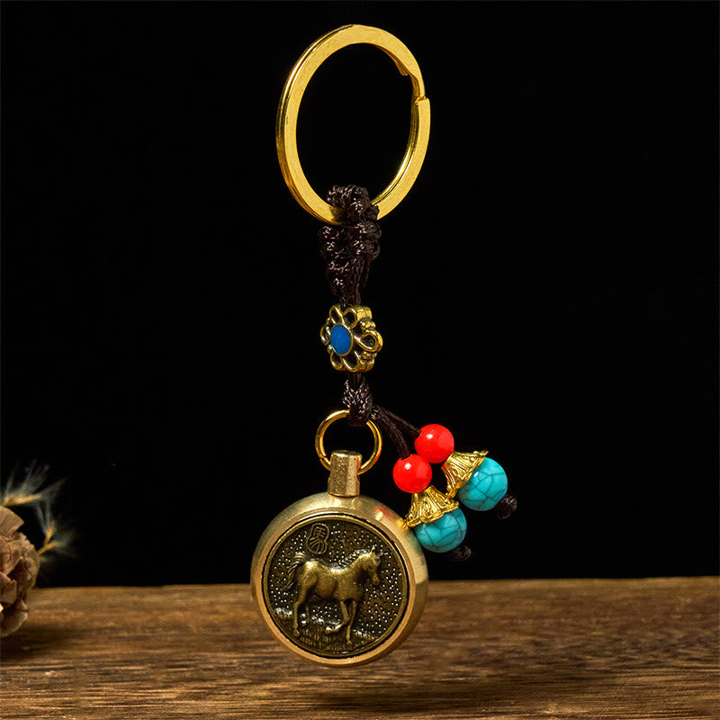 Buddha Stones Hoping You Success and Good Luck Year of the Horse Key Chain Includes Gift Message Card