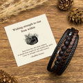 Buddha Stones Wishing Strength to Rise from Within Lava Rock Bracelet Includes Gift Message Card