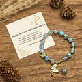 Buddha Stones Hoping for Love and Transformation Butterfly Bracelet Includes Gift Message Card