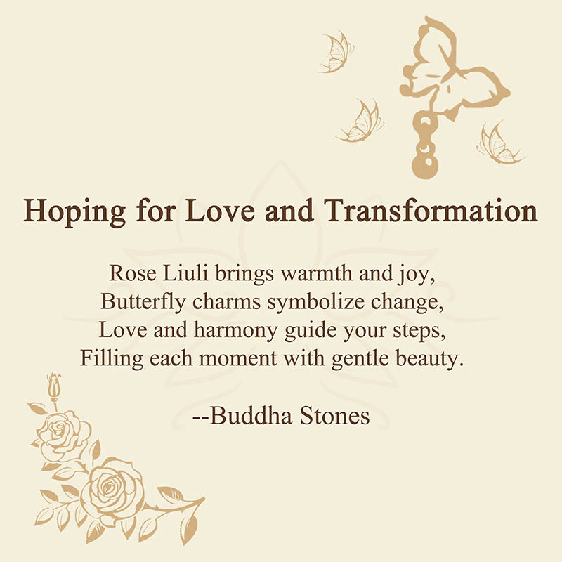 Buddha Stones Hoping for Love and Transformation Butterfly Bracelet Includes Gift Message Card
