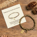 Buddha Stones Wishing You Good Luck Always Pure Copper Brass Bracelet Includes Gift Message Card