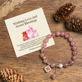 Buddha Stones Wishing Love and Sweet Blessings Quartz Bracelet Includes Gift Message Card