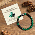 Buddha Stones May Peace and Power Walk Beside You Malachite Bracelet Includes Gift Message Card