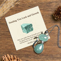 Buddha Stones Sending You Luck and Growth Cat Green Aventurine Necklace Includes Gift Message Card