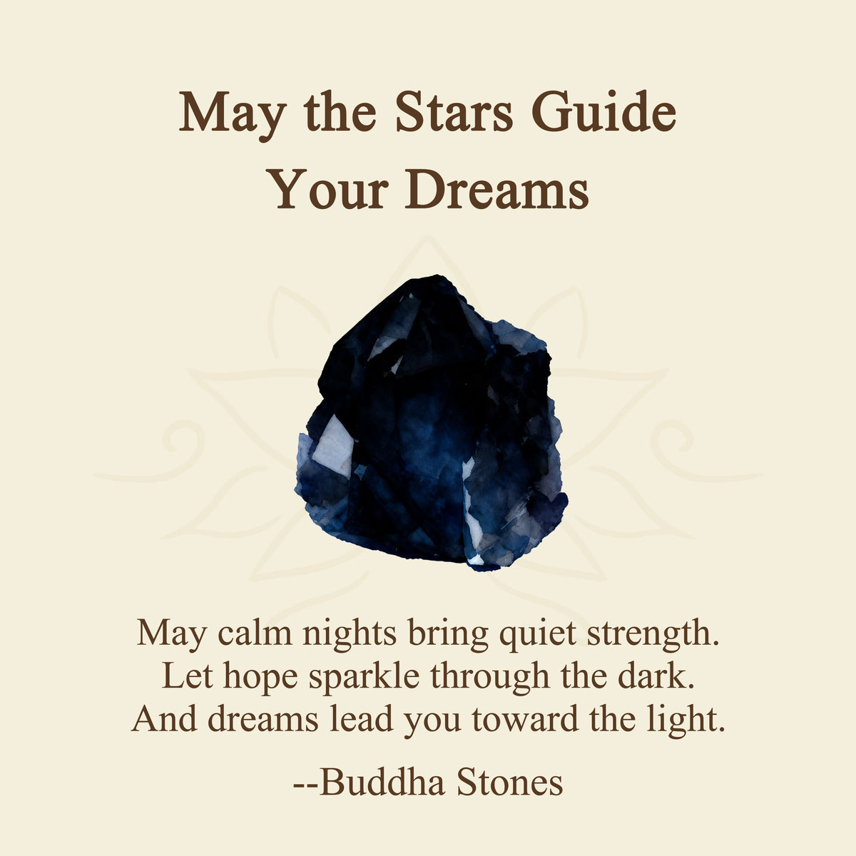 Buddha Stones May the Stars Guide Your Dreams Cat Sandstone Necklace Includes Gift Message Card