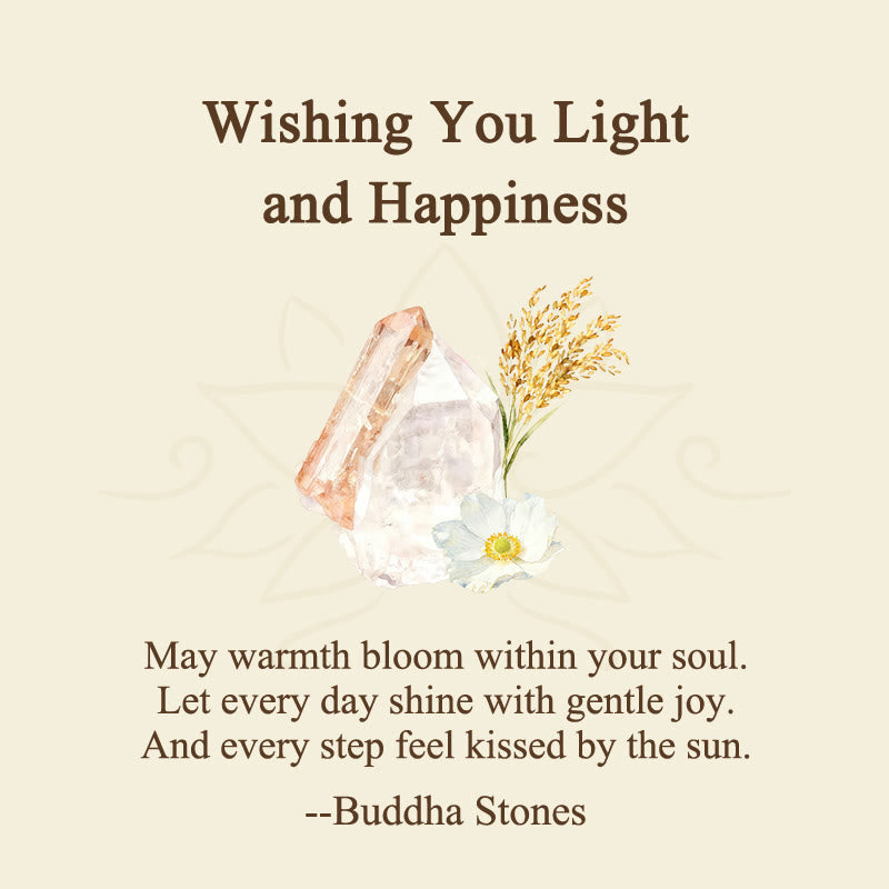 Buddha Stones Wishing You Light and Happiness Sun Stone Bracelet Includes Gift Message Card