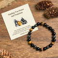Buddha Stones Sending You Power and Protection Tiger's Eye Bracelet Includes Gift Message Card