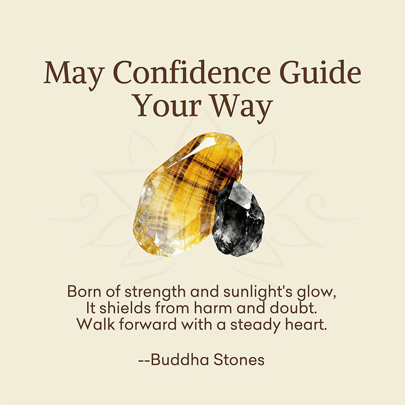 Buddha Stones May Confidence Guide Your Way Black Tourmaline Bracelet Includes Gift Message Card