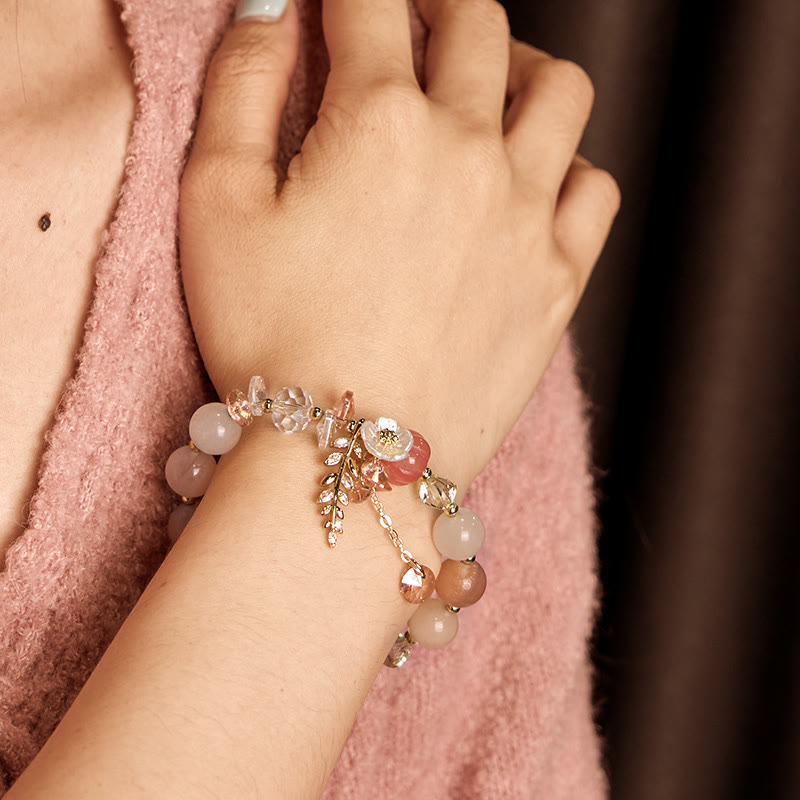 Buddha Stones Wishing You Light and Happiness Sun Stone Bracelet Includes Gift Message Card