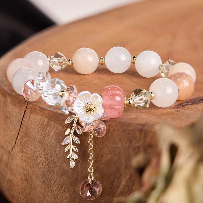 Buddha Stones Wishing You Light and Happiness Sun Stone Bracelet Includes Gift Message Card