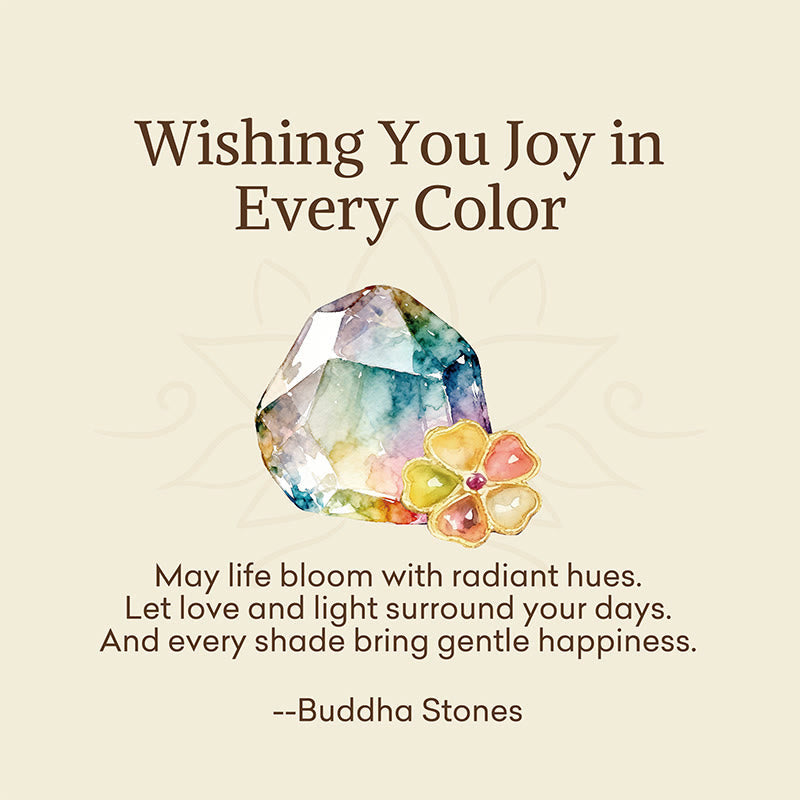 Buddha Stones Wishing You Joy in Every Color Tourmaline Jade Bracelet Includes Gift Message Card