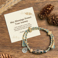Buddha Stones May Blessings Protect Your Journey Dzi Bead Bracelet Includes Gift Message Card