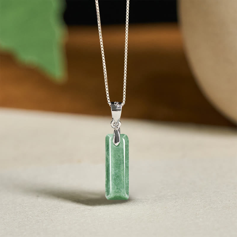 Buddha Stones May You Find Your Own Meaning Natural A-Z Letter Jade 925 Sterling Silver Chain Necklace Includes Gift Message Card