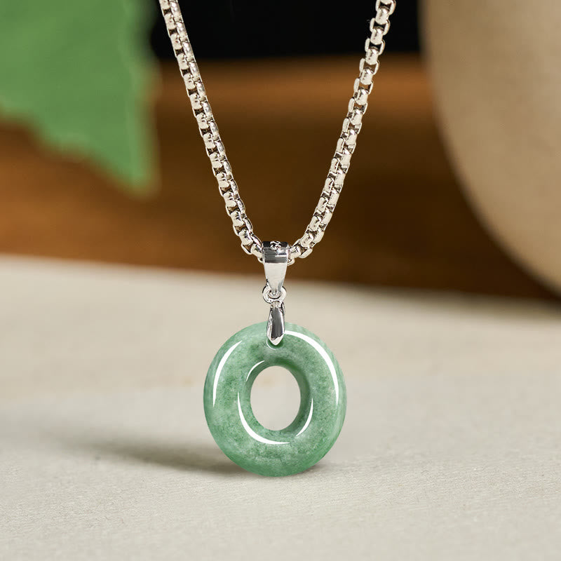 Buddha Stones May You Find Your Own Meaning Natural A-Z Letter Jade Titanium Steel Chain Necklace Includes Gift Message Card