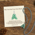 Buddha Stones May You Find Your Own Meaning Natural A-Z Letter Jade Titanium Steel Chain Necklace Includes Gift Message Card