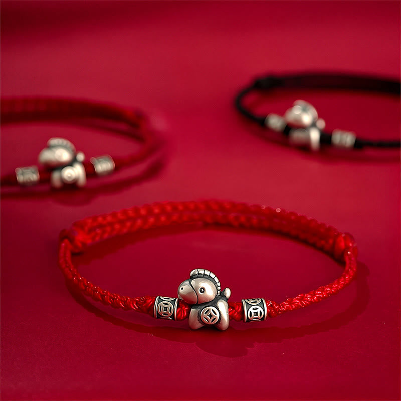 Buddha Stones Wishing You Wealth and Protection Year of the Horse String Includes Gift Message Card