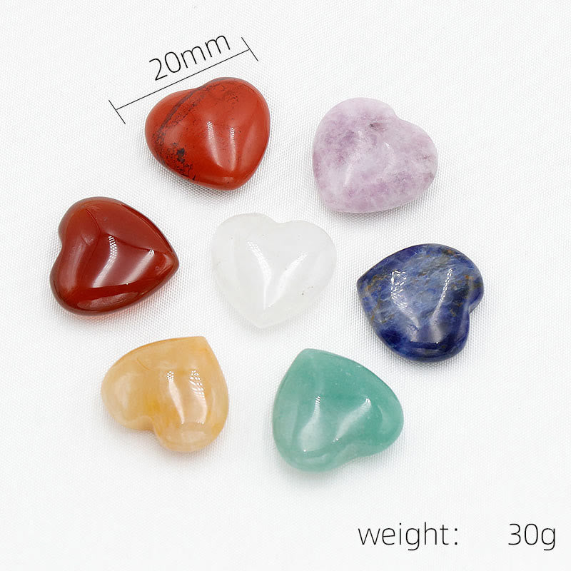 Buddha Stones May Love Surround You Natural 6Pcs Small Amethyst Red Jasper Red Agate Topaz Green Aventurine Love Stone Decoration Includes Gift Message Card