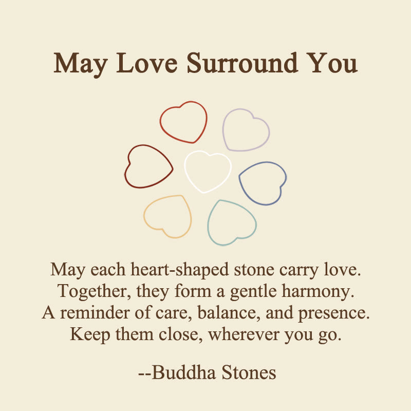 Buddha Stones May Love Surround You Natural 6Pcs Small Amethyst Red Jasper Red Agate Topaz Green Aventurine Love Stone Decoration Includes Gift Message Card