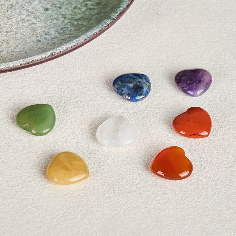 Buddha Stones May Love Surround You Natural 6Pcs Small Amethyst Red Jasper Red Agate Topaz Green Aventurine Love Stone Decoration Includes Gift Message Card