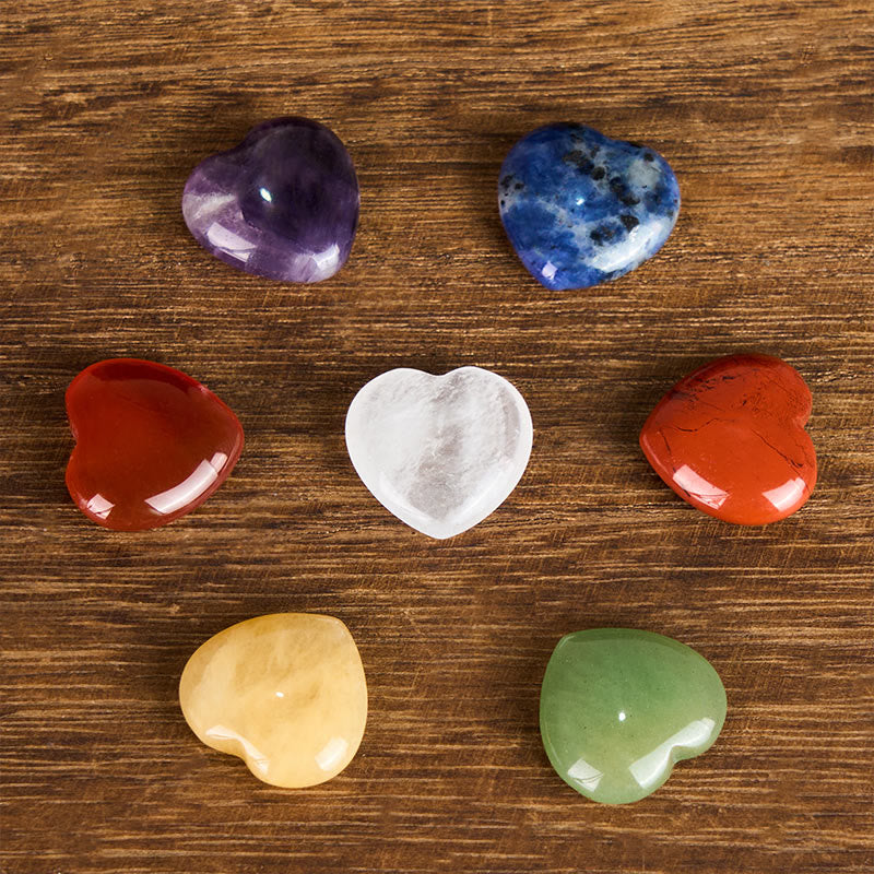Buddha Stones May Love Surround You Natural 6Pcs Small Amethyst Red Jasper Red Agate Topaz Green Aventurine Love Stone Decoration Includes Gift Message Card