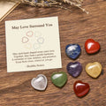 Buddha Stones May Love Surround You Natural 6Pcs Small Amethyst Red Jasper Red Agate Topaz Green Aventurine Love Stone Decoration Includes Gift Message Card