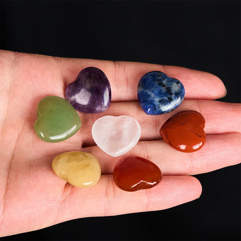 Buddha Stones May Love Surround You Natural 6Pcs Small Amethyst Red Jasper Red Agate Topaz Green Aventurine Love Stone Decoration Includes Gift Message Card