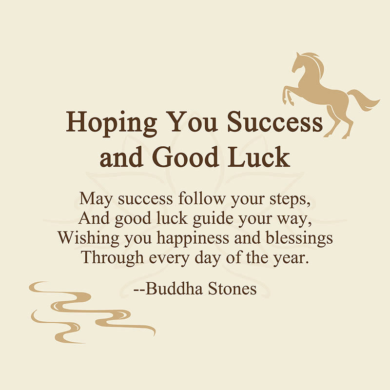 Buddha Stones Hoping You Success and Good Luck Year Of The Horse Mini Colorful Liuli Crystal Decoration Includes Gift Message Card