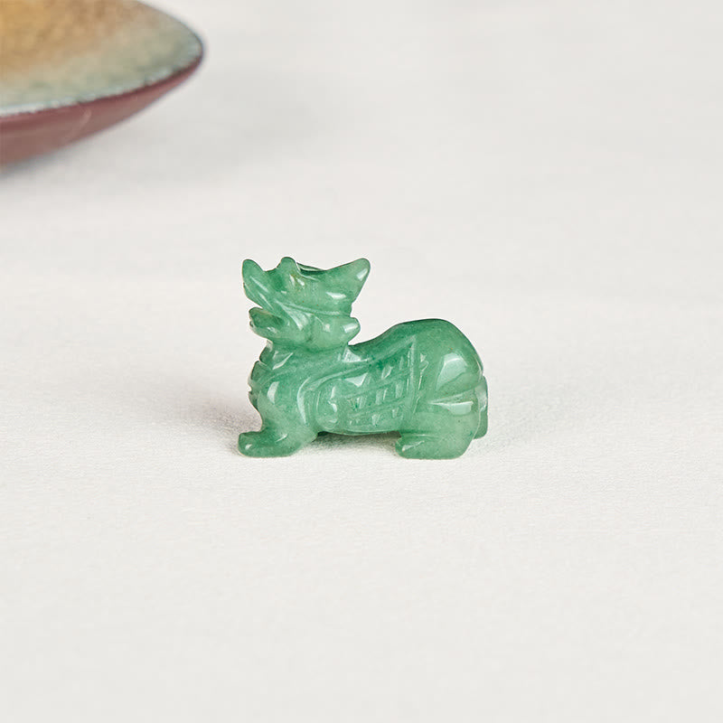 Buddha Stones Choose Wisely Natural Small PiXiu Green Aventurine Luck Decoration Includes Gift Message Card