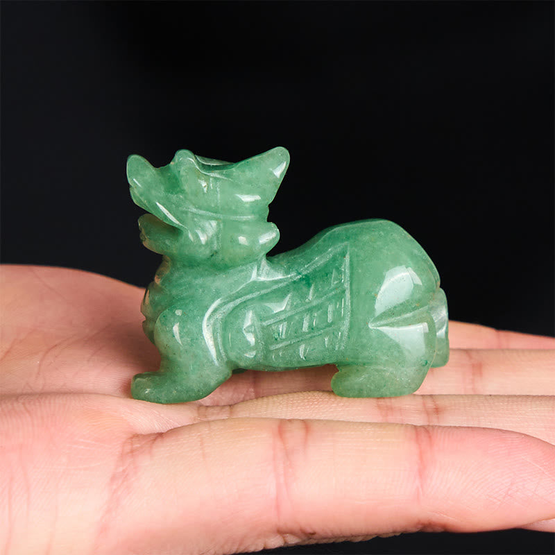 Buddha Stones Choose Wisely Natural Small PiXiu Green Aventurine Luck Decoration Includes Gift Message Card