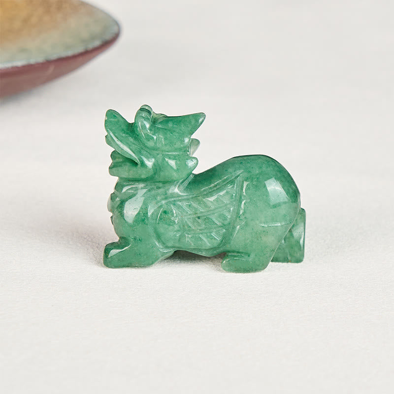 Buddha Stones Choose Wisely Natural Small PiXiu Green Aventurine Luck Decoration Includes Gift Message Card
