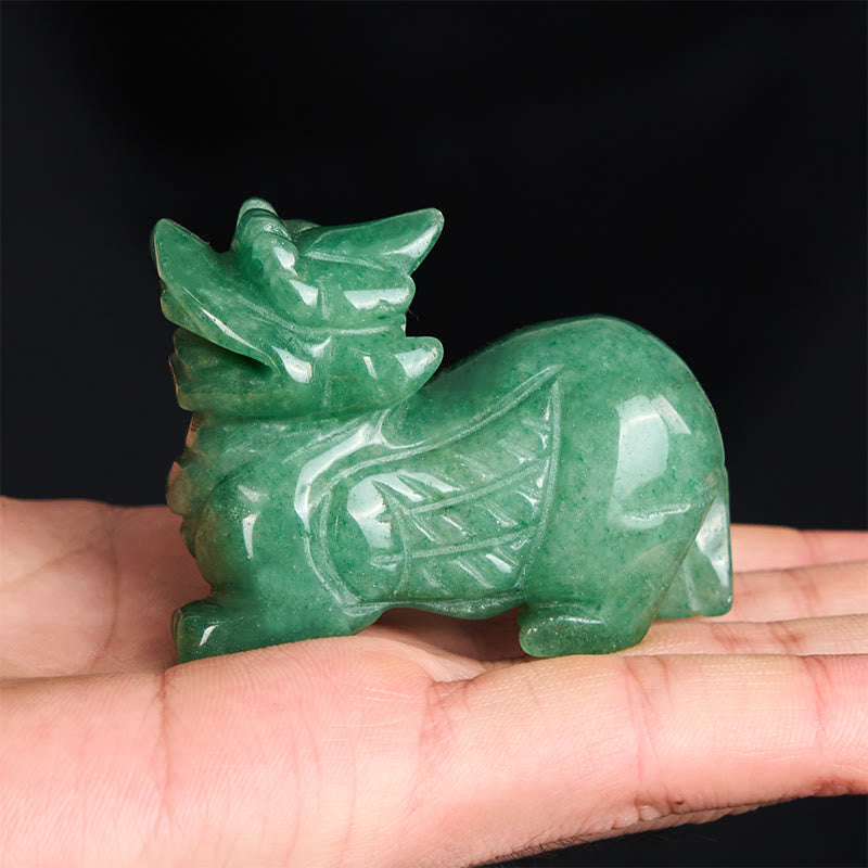 Buddha Stones Choose Wisely Natural Small PiXiu Green Aventurine Luck Decoration Includes Gift Message Card