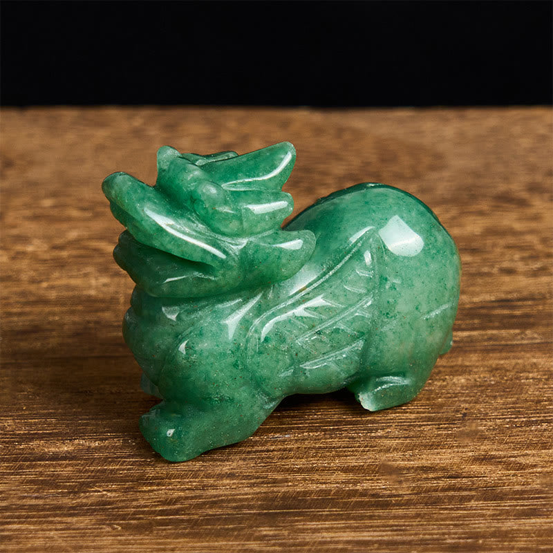 Buddha Stones Choose Wisely Natural Small PiXiu Green Aventurine Luck Decoration Includes Gift Message Card
