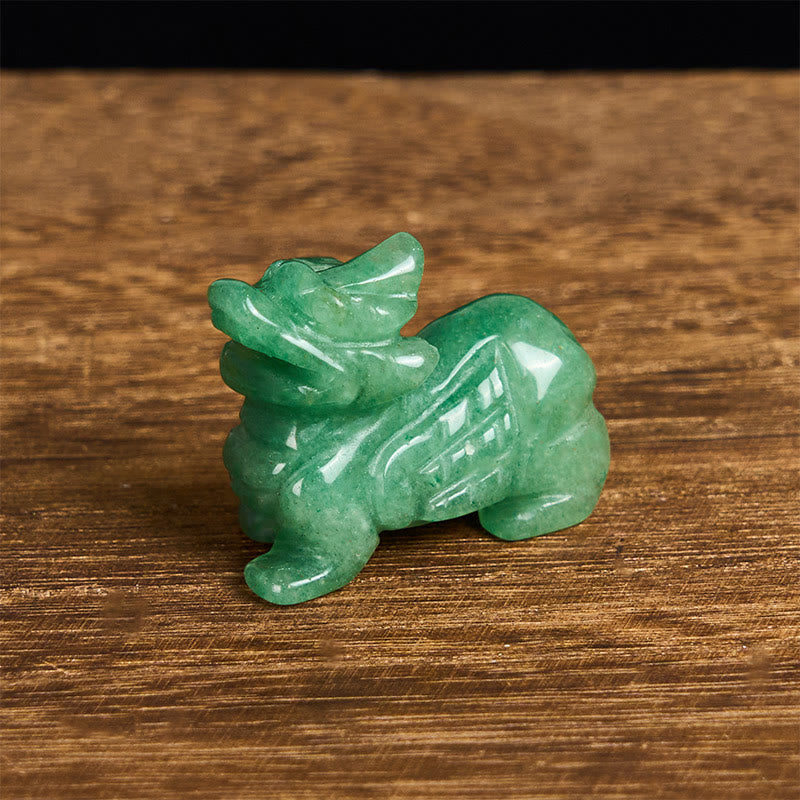 Buddha Stones Choose Wisely Natural Small PiXiu Green Aventurine Luck Decoration Includes Gift Message Card