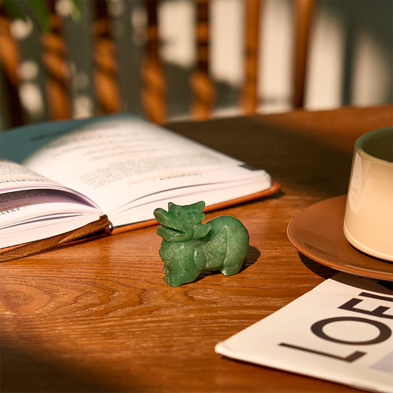 Buddha Stones Choose Wisely Natural Small PiXiu Green Aventurine Luck Decoration Includes Gift Message Card