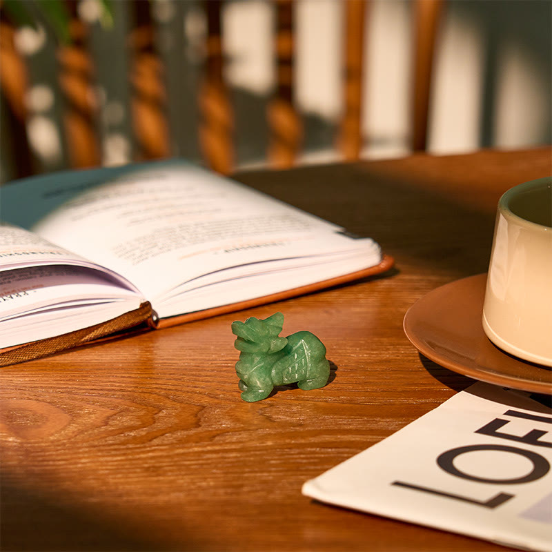 Buddha Stones Choose Wisely Natural Small PiXiu Green Aventurine Luck Decoration Includes Gift Message Card