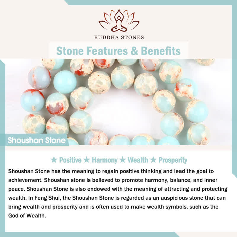 Buddha Stones 3pcs Ease Emotional Waves Amazonite Relax Bracelet Includes Gift Message Card