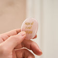 Buddha Stones Hope All Is Well With You Natural Rose Quartz Palm Stone Compassion Crystal Decor