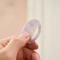 Buddha Stones Calm & Strength Natural Small Light Amethyst Worry Stone Protection Crystal Decor 3.5*4.5cm