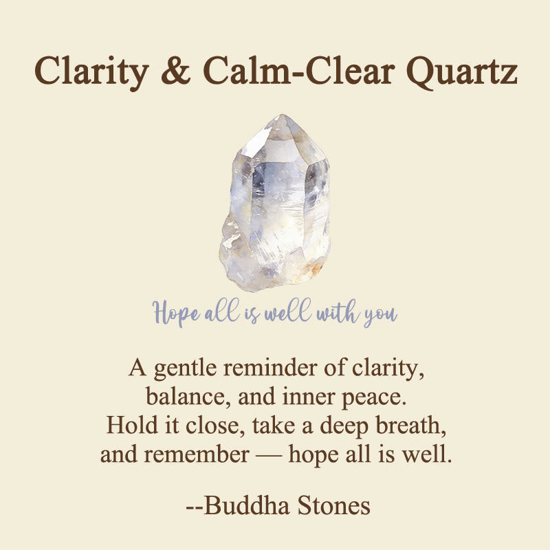 Buddha Stones Hope All Is Well With You Natural Clear Quartz White Crystal Palm Stone Energy Crystal Decor
