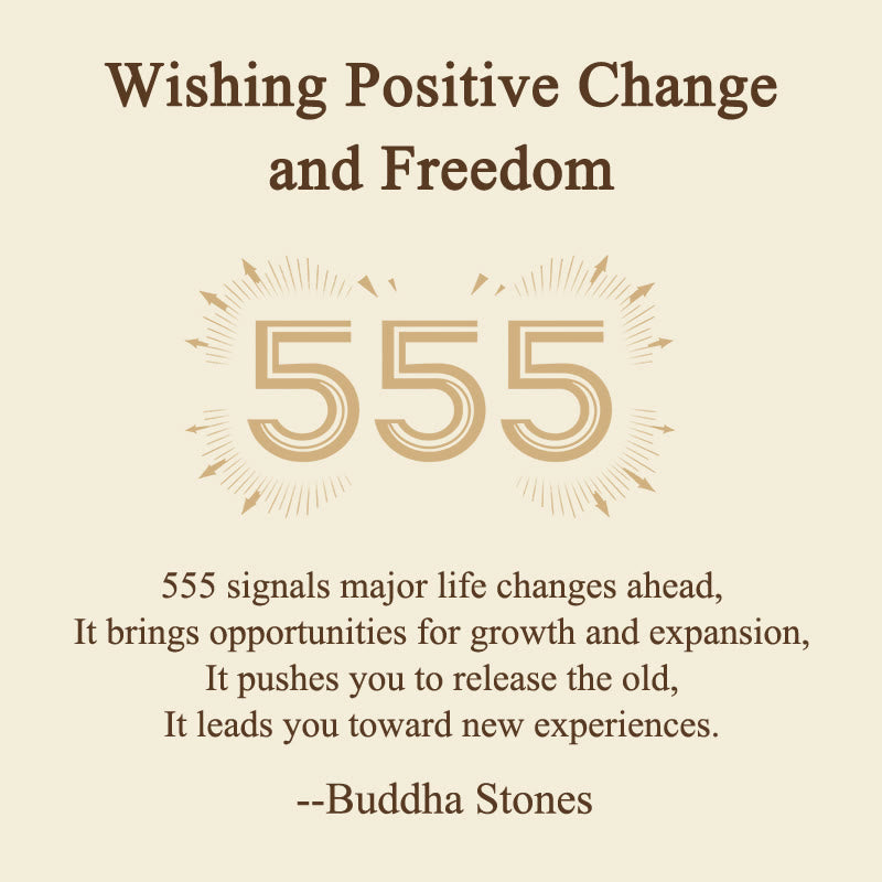 Buddha Stones Wishing Positive Change and Freedom 555 Angel Number Natural Tiger Eye Key Chain Hanging Decoration Includes Gift Message Card