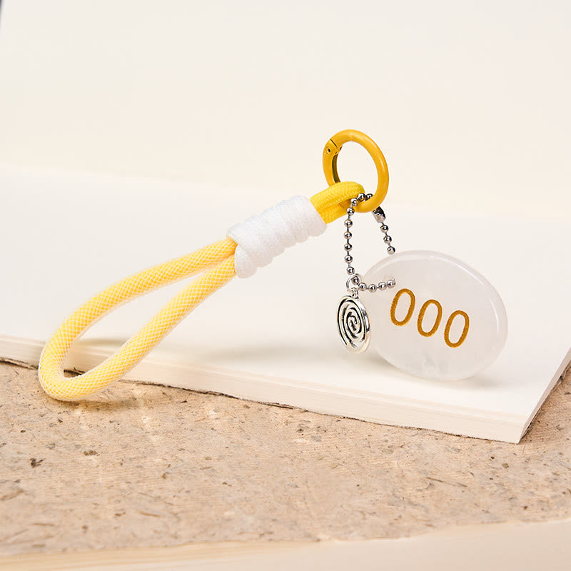 Buddha Stones Infinite Possibilities Begin 000 Angel Number Natural Clear Quartz Key Chain Hanging Decoration Includes Gift Message Card