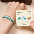 Buddha Stones 3pcs Ease Emotional Waves Amazonite Relax Bracelet Includes Gift Message Card
