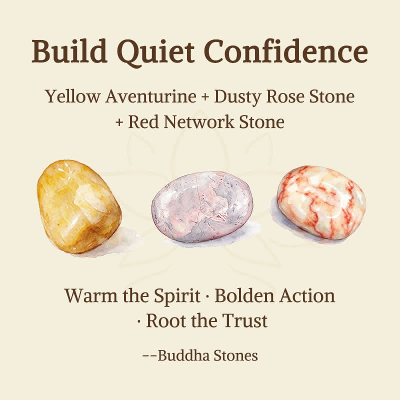Buddha Stones 3pcs Build Quiet Confidence Yellow Aventurine Optimism Bracelet Includes Gift Message Card